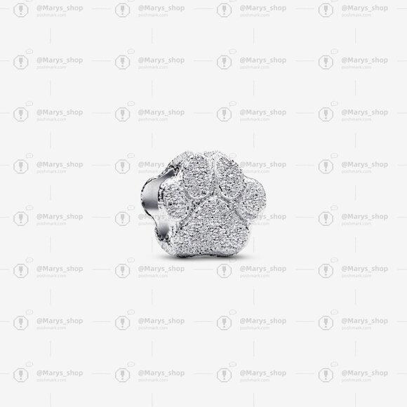 Pandora Textured Paw Mini Charm - Picture 1 of 5